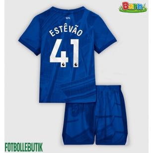 Chelsea Estevao Willian #41 Hemmaställ Barn 2025-26 Kortärmad (+ Korta byxor)